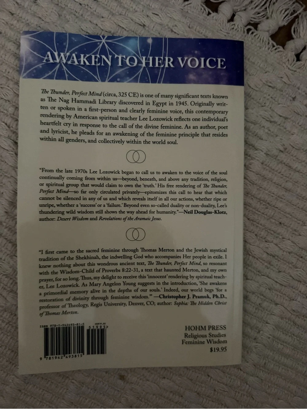 Avery White Spine Hardcover - The Wahls Protocol with Blue Accent